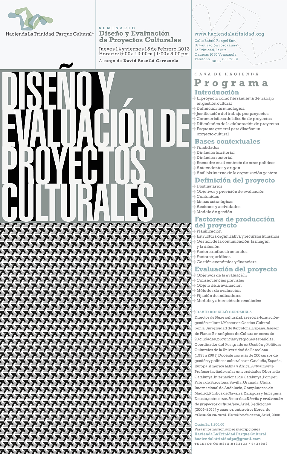 Seminario: Diseño y Evaluación de Proyectos Culturales | David Roselló Cerezuela