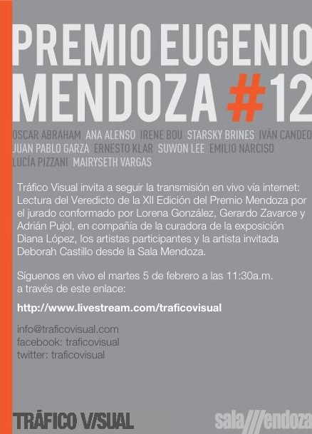 Transmisión en vivo vía internet de la lectura del Veredicto del XII Edición Premio Mendoza este martes 5 de febrero a las 11:30 am