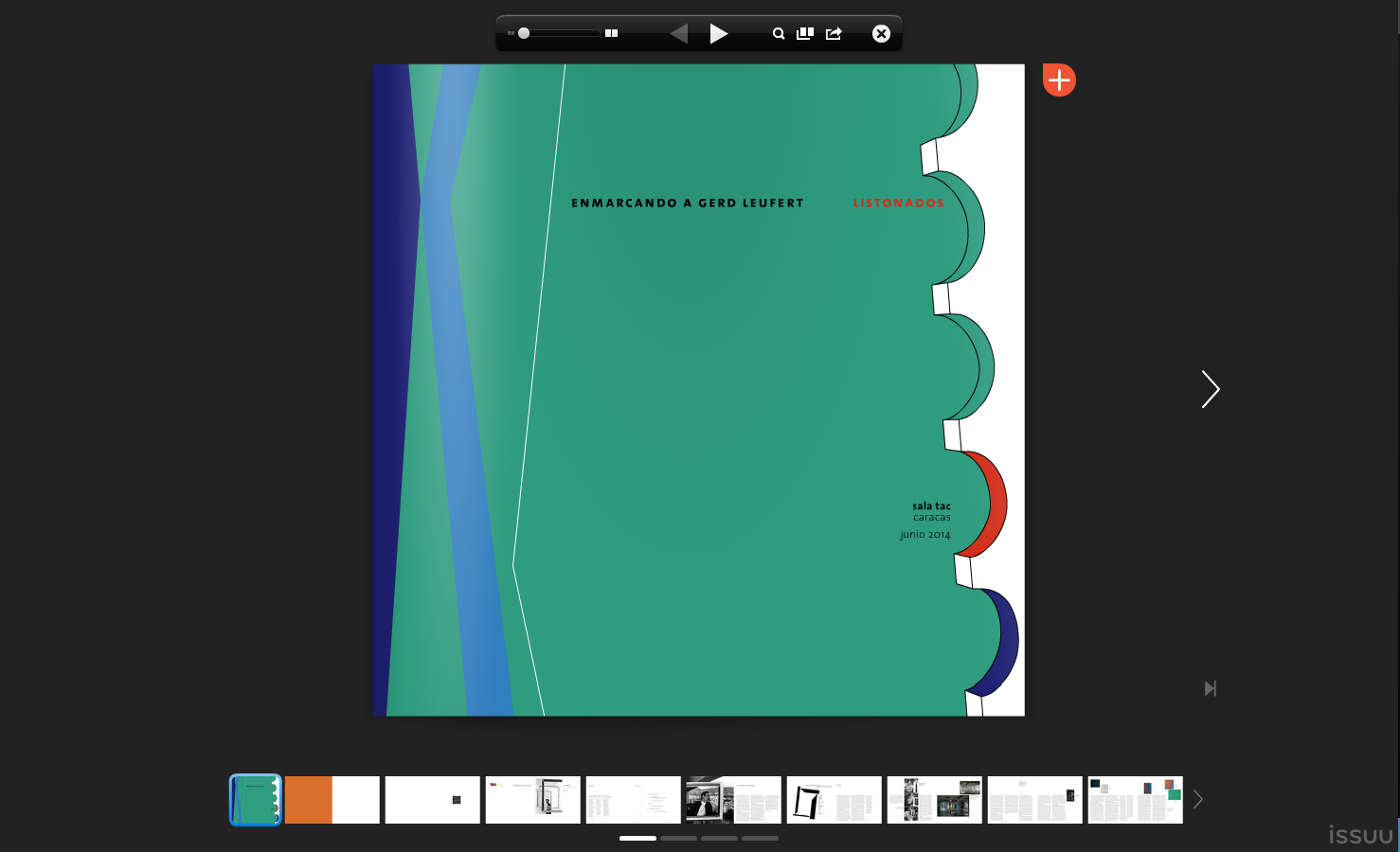 Catálogo ENMARCANDO A GERD LEUFERT LISTONADOS. Sala TAC, Caracas 2014