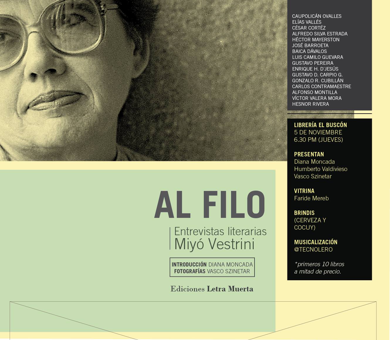 Letra Muerta presenta el lado periodístico de Miyó Vestrini