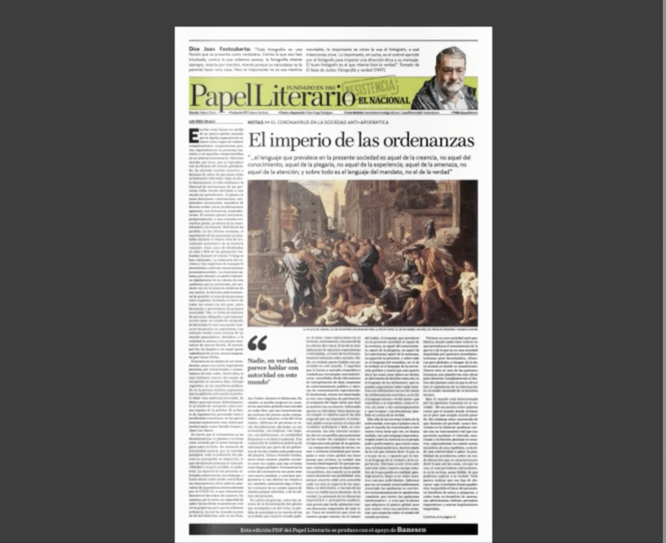 PAPEL LITERARIO 20 DE MARZO 2020